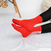 Qlm-320-15 Compression Sports Yoga Cashmere Thermal Woman Red Socks