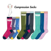 High Quality Wholesale Cotton Knee High Sweat-Absorbent Gym Sports Athletic Unisex Brand Packaging Factory Designer Logo Men Women Compression Custom Socks