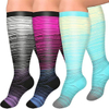 Customized Wide Calf Large Size Plus Size Compression Socks Knee High Plus Size Oversized Compression Socks