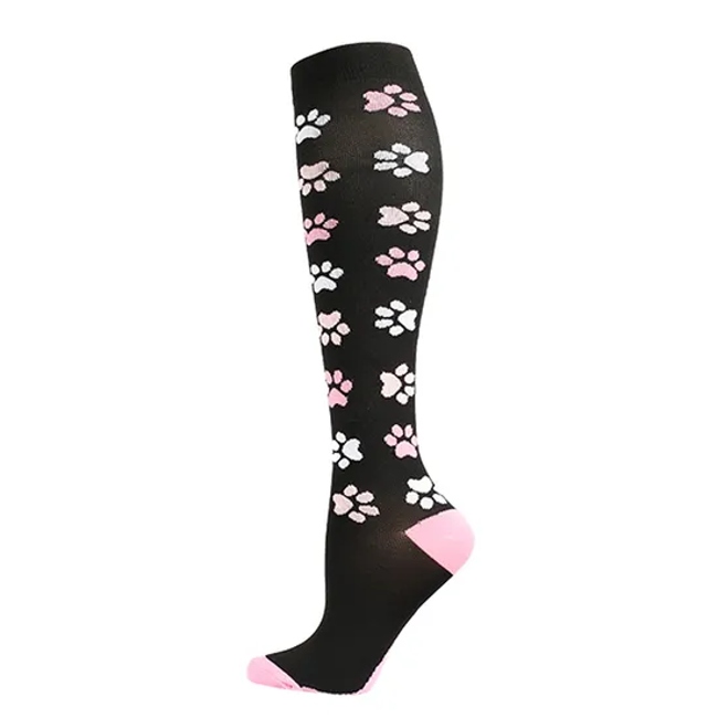 Hot Sale Compression Socks Custom Pattern and Logo Unisex Fashionable Soft Compression Sport Socks Suitable for Spring and Summer