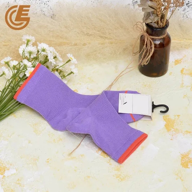 Qlm-192-7 Pilates Compression Sports Wear Cotton Running Socks for Woman
