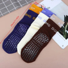 Wholesale Crew Anti-Slip Compression Yoga Pilates Design Logo Custom Sock Grip Cotton Sports Socks