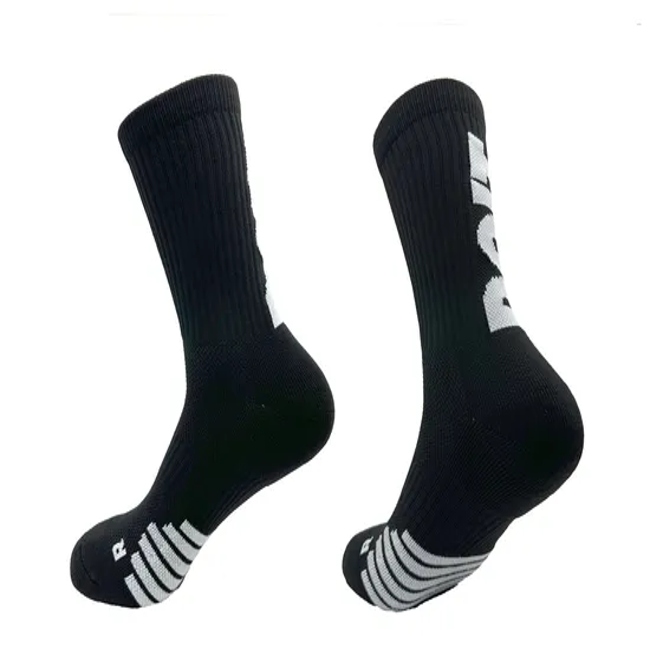 Custom Sports Coolmax Compression Running Socks Cushion Crew Anti-Blister Moisture Wicking Athletic Hiking Socks