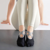 Sample-based Customization New Cotton Breathable Mid-calf Colorful Striped Anti-slip Yoga Socks Pilates Socks Indoor Gym Dance 