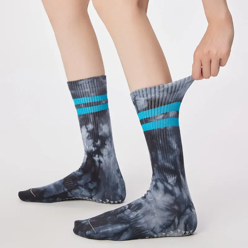 cost-effective Yoga Socks Women Professional Silicone Anti-slip Pilates Socks Casual Striped Cotton Breathable Indoor Workout 