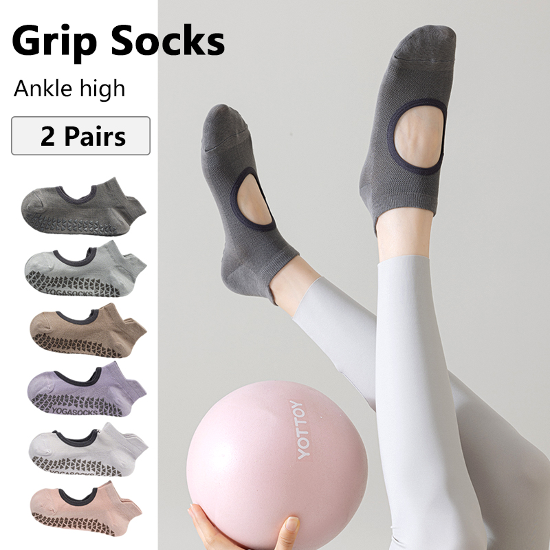 trendy item Hot Two Toe Yoga Socks Silicone Non Slip Quick-Dry Pilates Sock Foot Heel Cotton Ventilation Ballet Dance Sock for 
