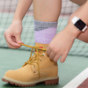 latest model YUEDGE Women's Colorful Moisture Wicking Anti Sweat Sport Crew Socks Cushion Combed Cotton Trekking Hiking 