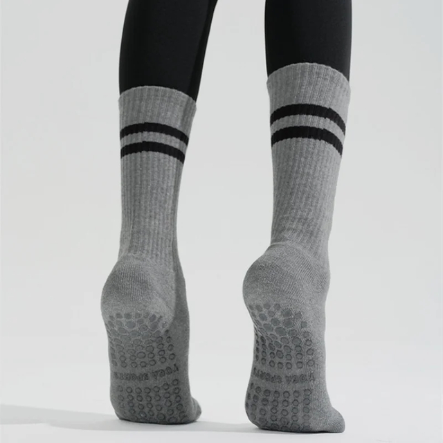 Promotion Pilates Socks Backless Breathable Cotton Dance Sports Socks Silicone Non-slip Professional Gym Fitness Indoor Workout 