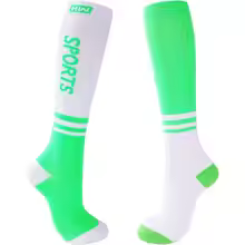 supply chain partner Long Stockings Sports Bright Asymmetric English Words Sports High Length Compression Socks Pressure 