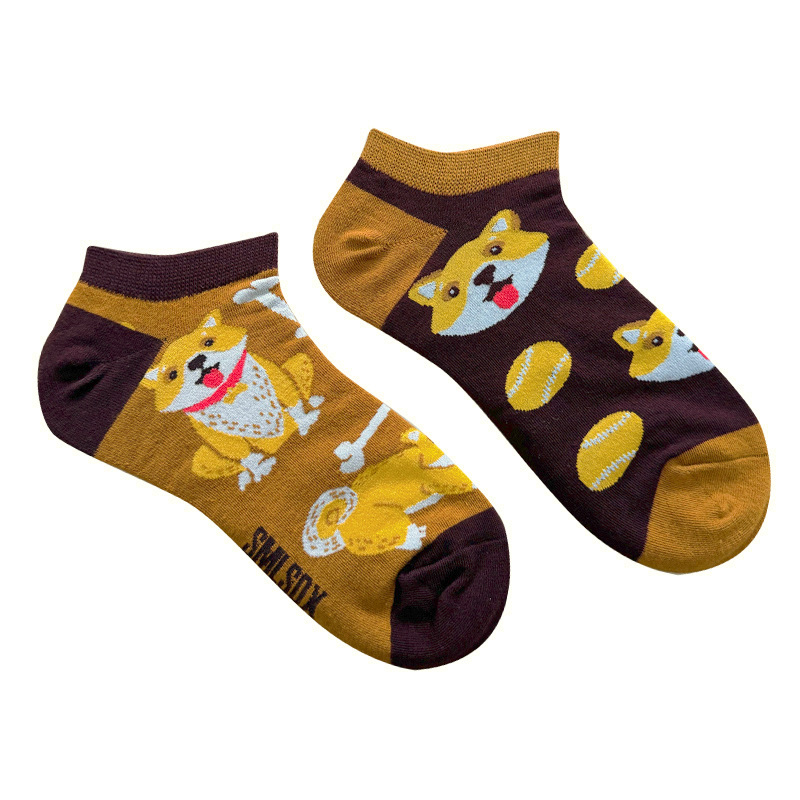 wholesale prices Colorful Short Socks Women Men Cotton Novelty Animals Plants Sunflower Casual Ankle Sox for Friend Birthday 