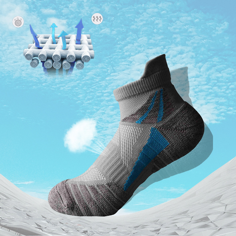 Private Label Socks Woman Running Short Socks Advanced Sports Socks Looped Back Color Socks Compression Calcetines Ciclismo 