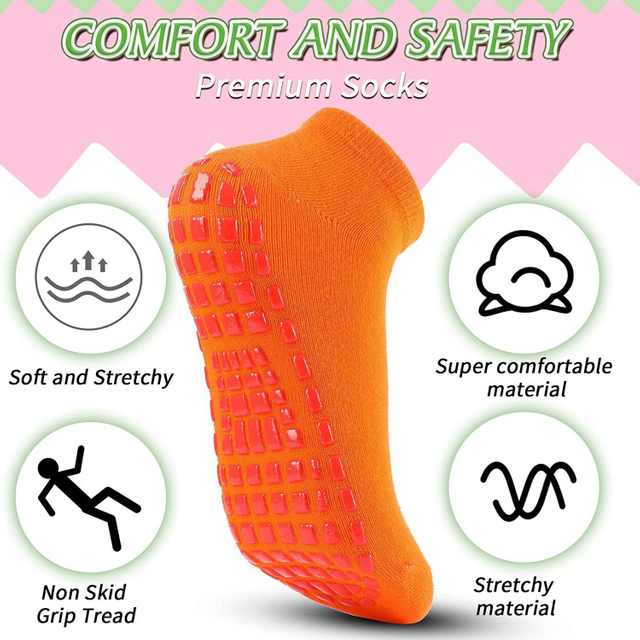 Affordable Option with Trampoline socks Non Grips Slip Yoga Socks Women Anti-Skid Socks Sticky Grippers Socks for Pilates 
