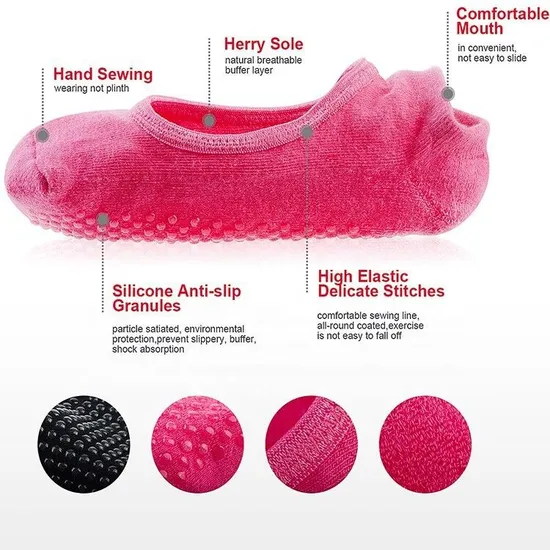 Xianghui Women Cotton Barre Pilates One Size Custom Yoga Socks