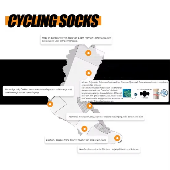 Custom Crew Breathable Bike Socks Professional Aero Cycling Socks