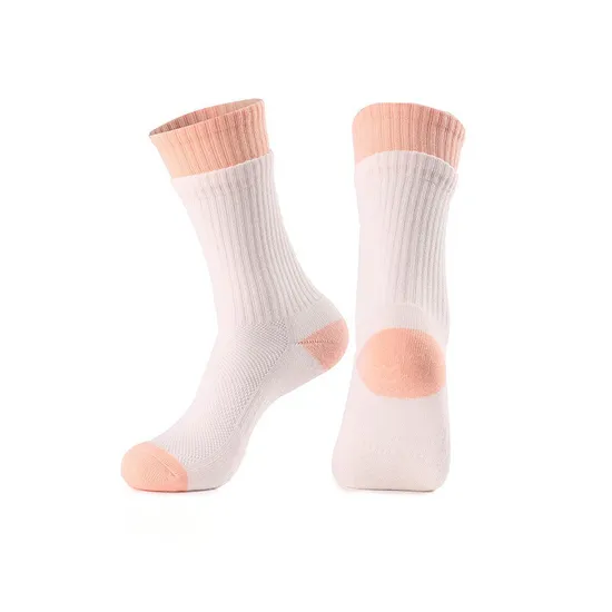 Custom Colorblocked Double Layer Non-Slip Dotted Yoga Socks