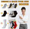 High Quality Fashion Unisex Letter Casual Sock Custom Embroidery Cartoon Sock Cotton Men Sports Pilates Crew Socks