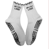 Custom Design Women Non-Slip Embroidery Wholesale Cotton Ruffle Sport Grip Anti Slip Yoga Pilates Socks