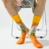 in-Stock and Custom Unisex Colored Cotton Socks Trendy Jacquard Cartoon Socks