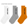 White Black 100% Cotton High Quality Fashion Custom Logo Men Crew Socks