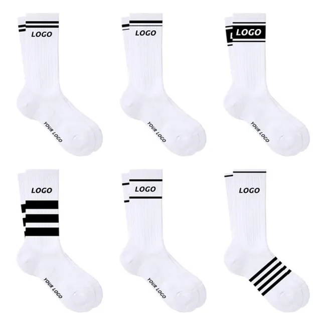 Manufacturers High Quality Unisex Custom Logo Design Fashion Men Crew Cotton Sport Socks