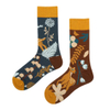 Xianghui Wholesale Custom Asymmetrical Design Colorful Christmas Cotton Happy Socks with Character