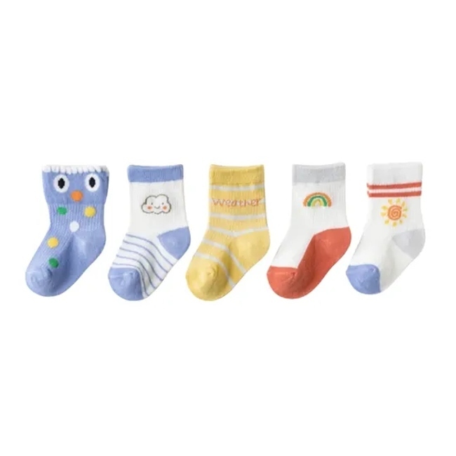 Anti Bacterial Breathable Skin Friendly Babies Fashion Lovely Cute Cotton Ankle Crew Soft Little Sock