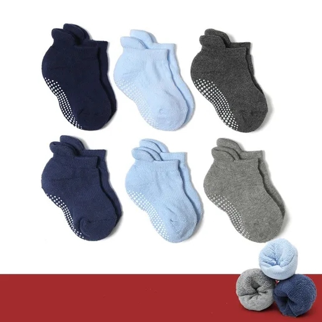 Colorful Eco Friendly Newborn Boys Quality Cotton Baby Ankle Grip Socks