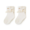 Jacquard Velvet Fabric Baby Girl Socks Newborn Socks