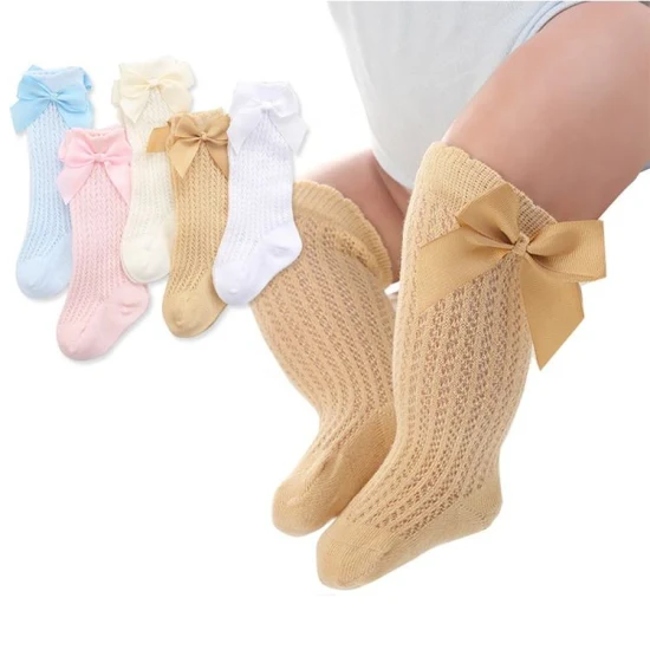 Kids Girls Knee High Long Soft Cotton Lace Baby Toddler Socks