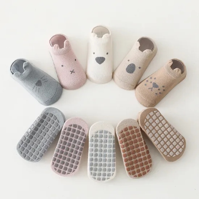 Newest Anti Slip Mesh Floor Cartoon Breathable Low Cut Baby Shoes Socks
