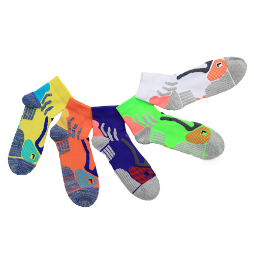 High-top mid-tube socks men's blue ball socks professional training towel bottom sports socks