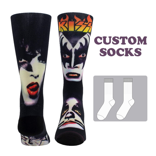 Custom Printed Jacquard Cotton Fuzzy Sports Socks Packaging Box Custom Socks Embroidered Unisex Pilates Crew Socks Custom Logo
