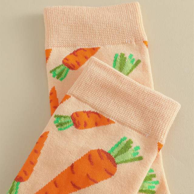 unique items women Soft Breathable Cotton Crew Socks Sushi Carrot Watermelon Avocado Egg Hamburger Pattern Street Novelty Funny 