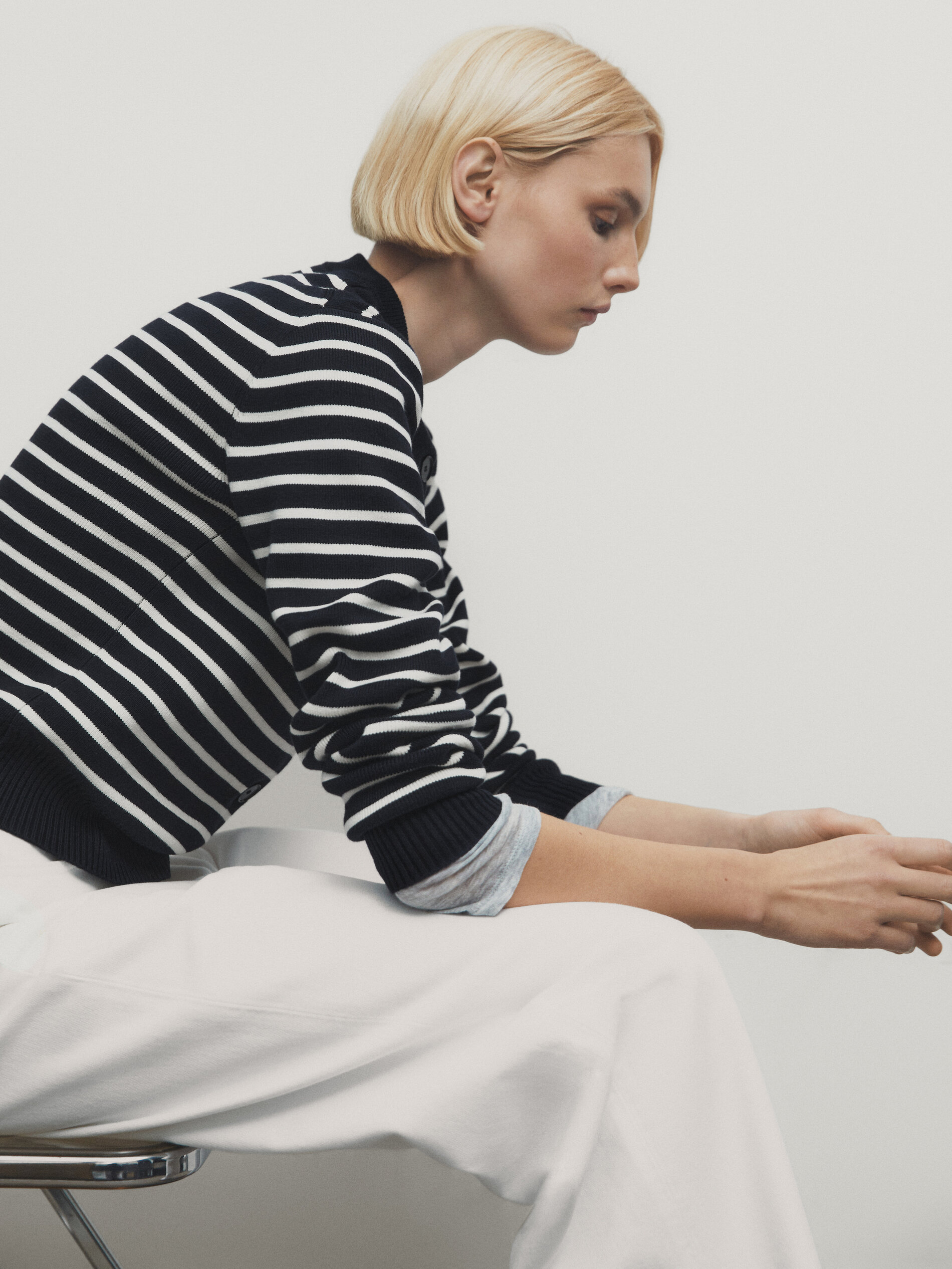 dropshipping Ethereal MD massidutti spring new style of women s casual commuter style striped slim fit crew neck sweater 