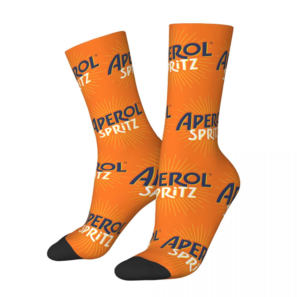 Autumn Winter Casual Men's Women's Aperols Spritz Orange Socks Non slip Basketball 