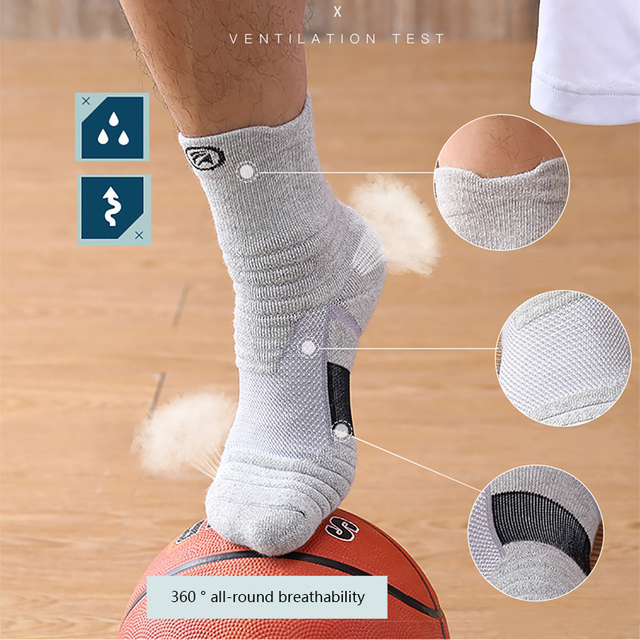  Anti slip Football Socks Men Women Basketball Sport Socks Breathable Outdoor Soccer Running Athletic Middle Tube 