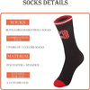  Youth boys basketball socks sports running socks basketball team sports star socks suitable for youth boys and Summer thin 