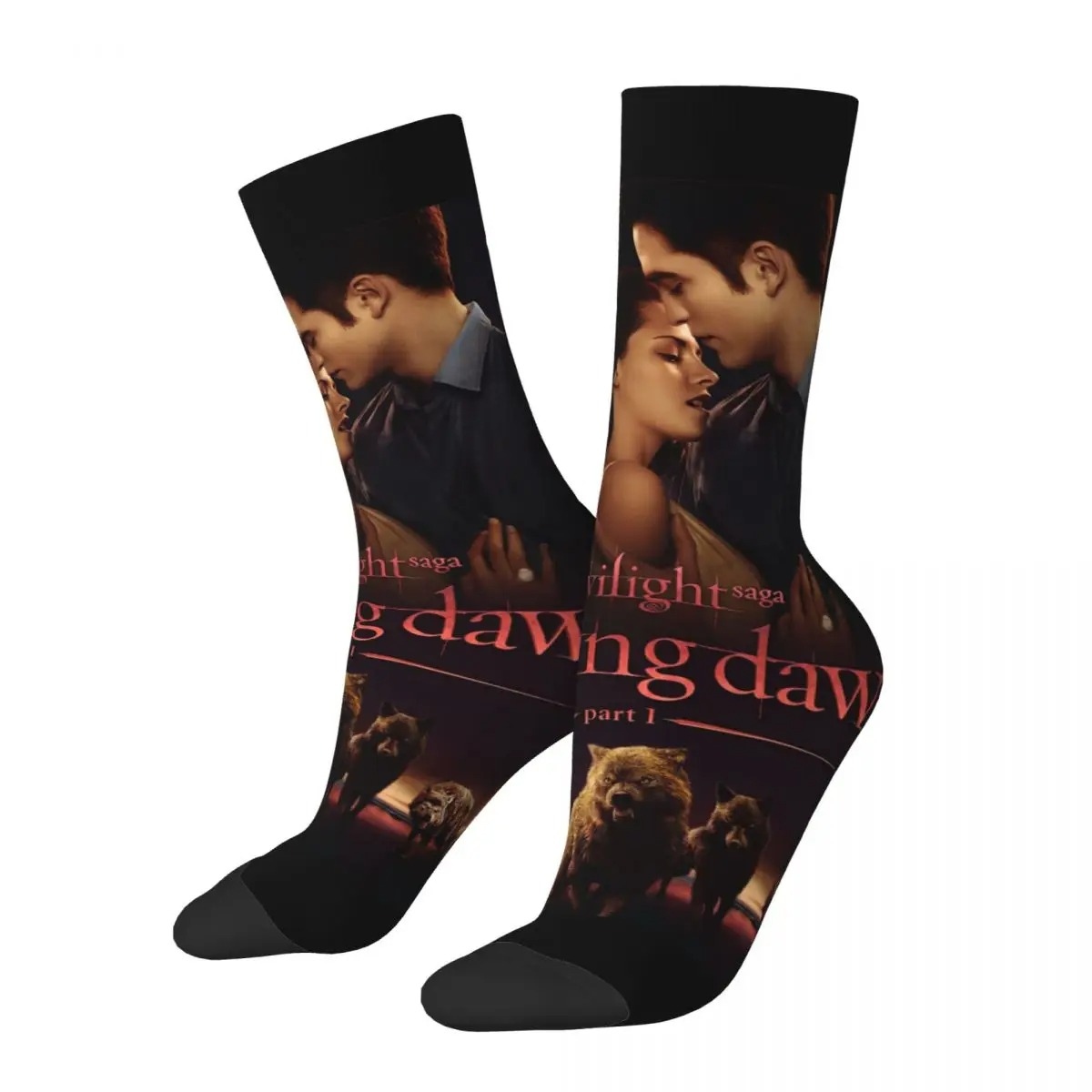  Winter Warm Crazy Design Women Men Robert Pattinson Collage Socks The Twilight Saga Movie Sweat Absorbing Basketball 