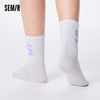 Wholesale Requirement Semir Socks women AAA Antibacterial Breathable Casual Fashion Jacquard Elastic Mid calf Socks 