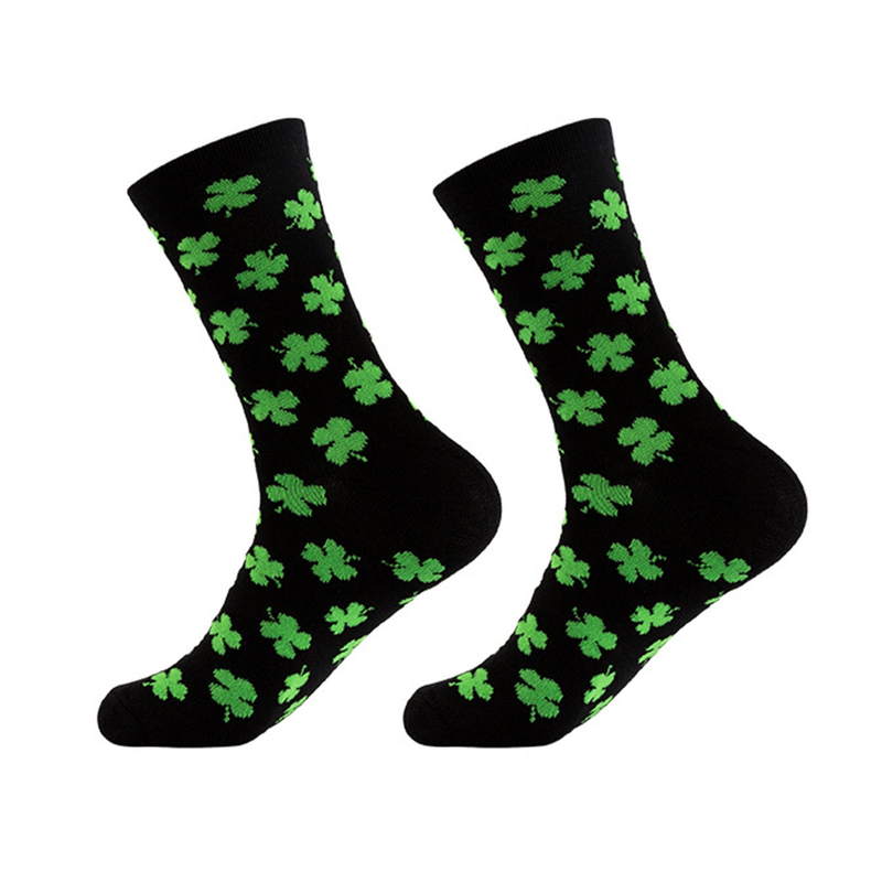 Prompt Delivery St Patricks Socks Unisex Green Irish Shamrock women s Foot Socks Outdoor High Quality Medium Tube Socks Fashion 