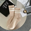 Custom Dimensions Outdoor Sports Socks Pile Up Socks Solid Color women Socks Fashion Khaki Brown White Cotton Socks For Girls 