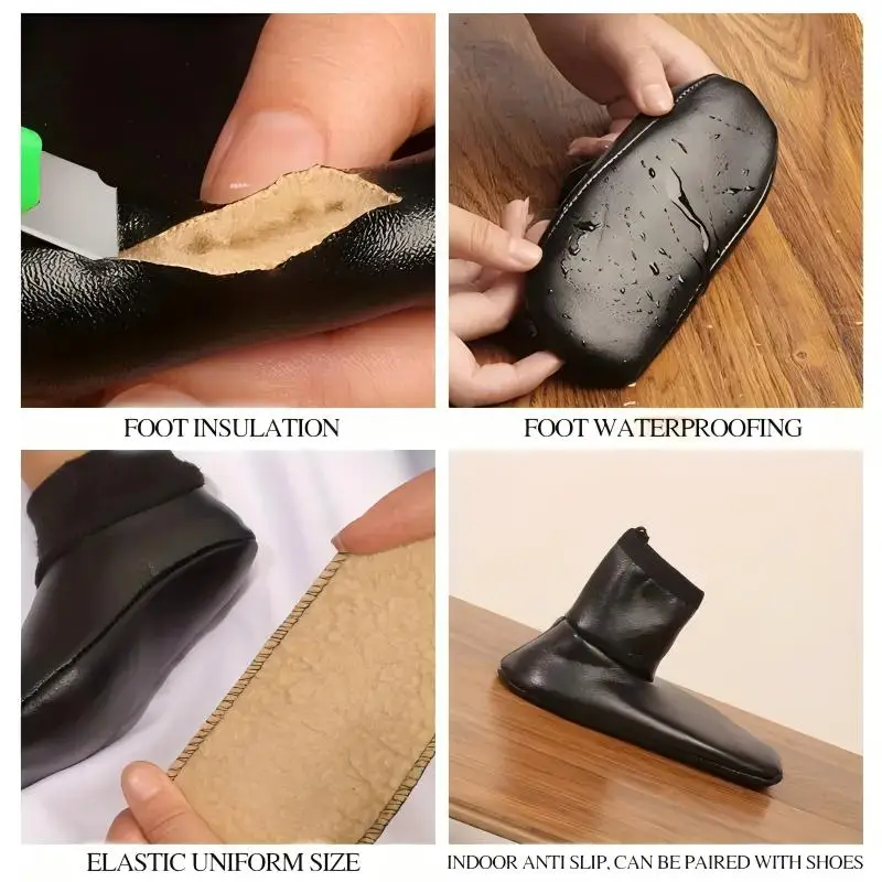 e-commerce ready Autumn&Winter Adult Warm Socks men&women s Velvet Thick Sole Anti Slip High Top Floor Shoes Waterproof 