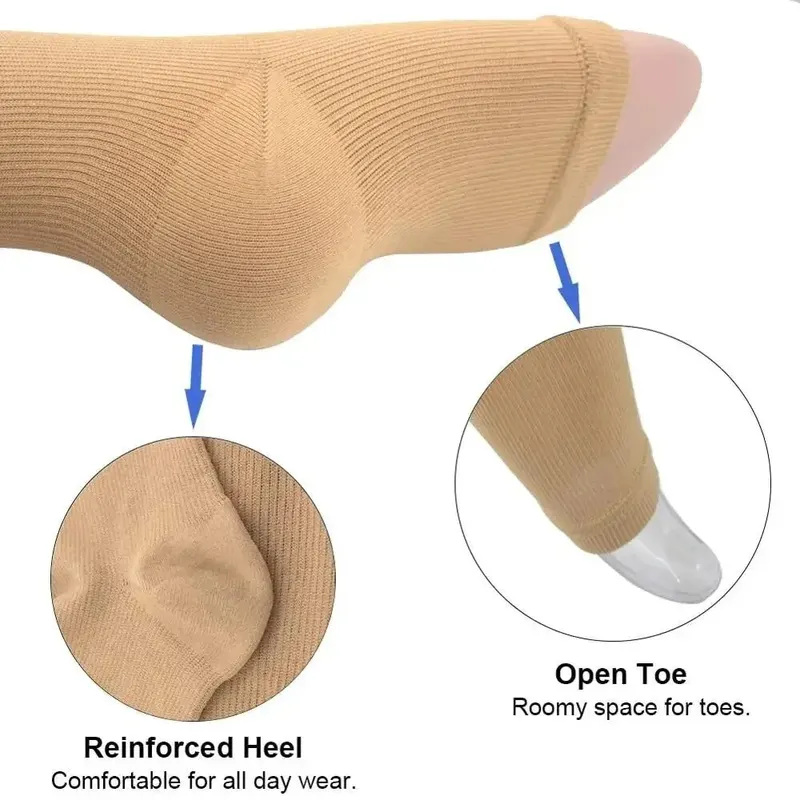 Economy Option Zipper Compression Socks for women & Sturdy Zippered Stocking to Improves Blood Circulation Relieves Pain & 