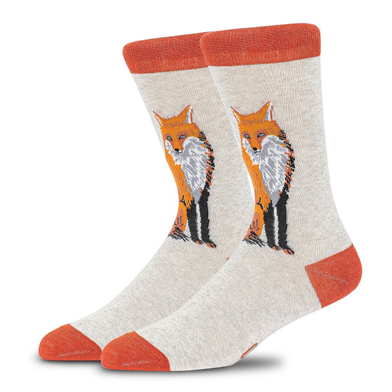 personalize Cute women s Socks Cartoon Animal Fox Series Fun Fashion Casual Four Seasons s and women s Anti Friction Middle 
