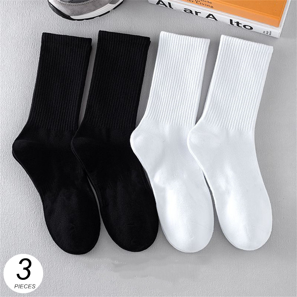 top-tier buyer Pack Breathable Cotton Socks women Sport White Harajuku Socks Solid Color Female Sox Sokken 