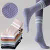 quick delivery Yoga Socks For women Non slip Silicone Pilates Sport Socks Stripe Professional Fitness Mid tube Dance Ballet 
