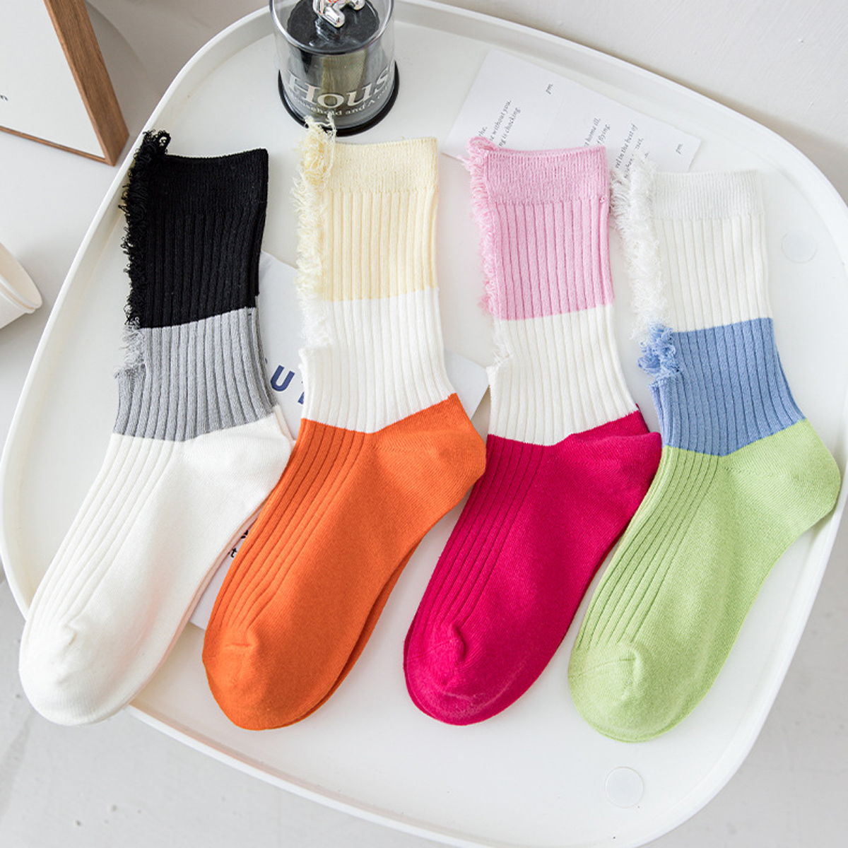 growing buyer Set women s Fashion Breathable Crew Socks Skateboard Cotton Socks Cute Pattern Hip Hop Socks Funny Socks For 