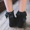 unique items Streetwear women s Lovely Candy Color Bow Socks Casual Female Contrast Color Short Socks Cute Ladies Bow knot 