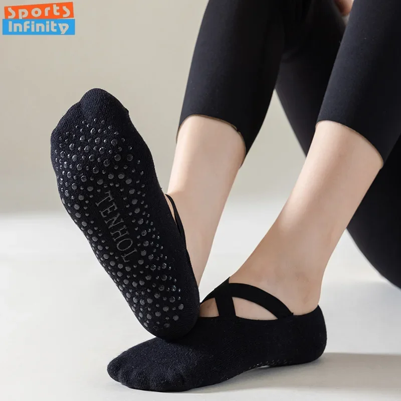 long-term collaboration Eur Professional Pilates Socks for Women Silicone Anti Slip Yoga Socks Indoor Floor Dance Gym Fitness