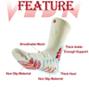  Non Slip Running Socks for Men Women High Elastic Thick White Comression Basketball Socks with Ankle 
